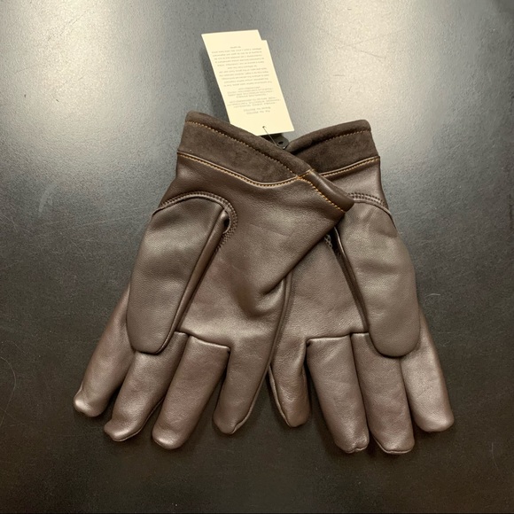 Ugg Men's Brown Leather Captain Gloves Size Large - Picture 4 of 4